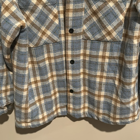 Blue & Tan Plaid Shacket - Picture 3 of 4